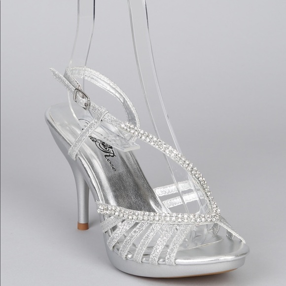 beautiful silver shoes